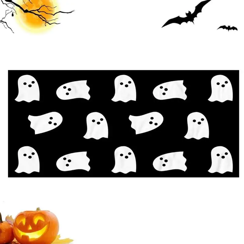 

Pink Ghost Bathroom Hand Towel 59x29 Inch Halloween Beach Towels Double Stitching Super Absorbent Cute Beach Towel Halloween