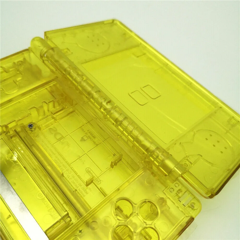 Replacement New Clear Yellow Full Housing Shell Case Cover Buttons Tool Kits for Nintendo DS Lite NDSL images - 6