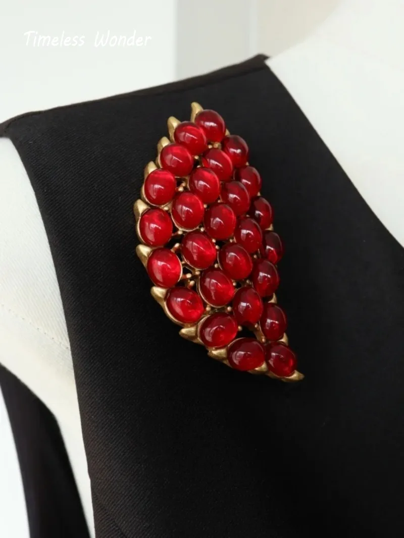 Вневременная Чудо Ретро Гео Стеклянная Брошь Булавки для Женщин Дизайнерские