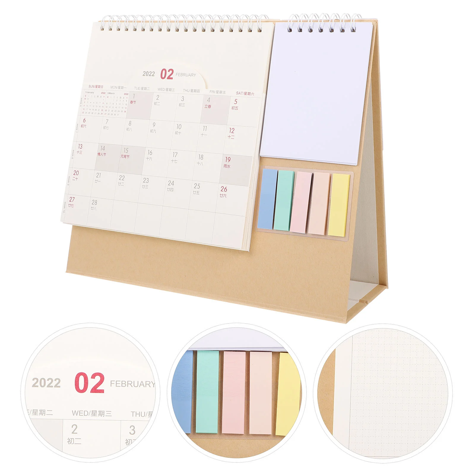 

Calendar Desk Planner Table Monthly Office Daily Desktop Pad Mini Year Standing New Schedule Scheduler Notesdo List Easel