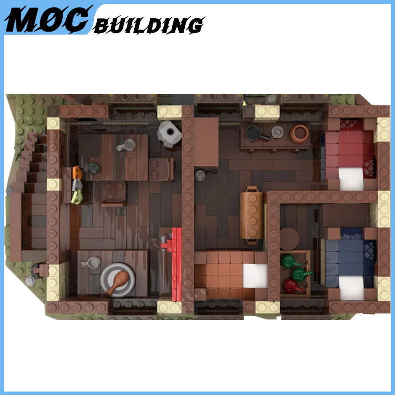 Строительные блоки MOC средневековый трейдер модель фермерского дома городской