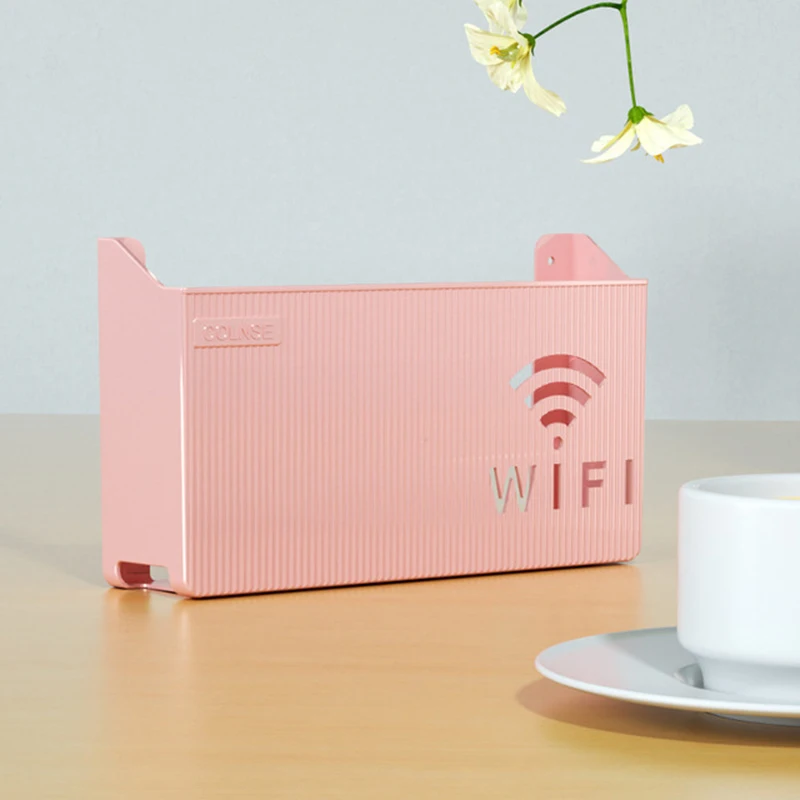 

2/4/5PCS Plastic Wireless Wifi Router Shelf Office Media Decor Cable Power Bracket Organizer Box Mildewproof Abs Router Box