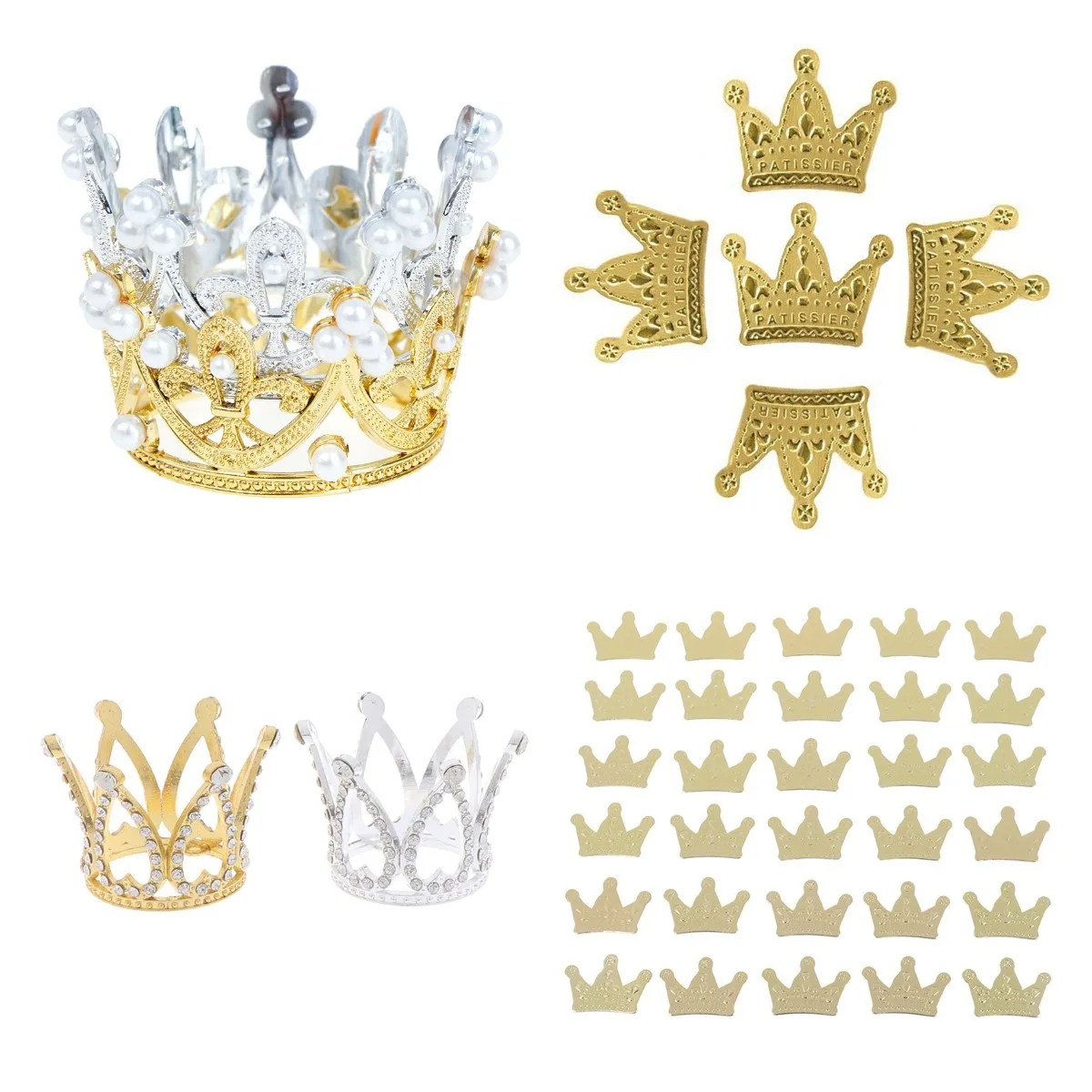 Мини Корона принцесса Топпер Хрустальный жемчуг Тиара Детские украшения для