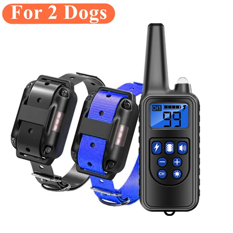 

Electric Dog Training Collar Anti Barking Shock Vibration Collar for All Dogs Pet with Clicker Detachable Bark Rechargeable