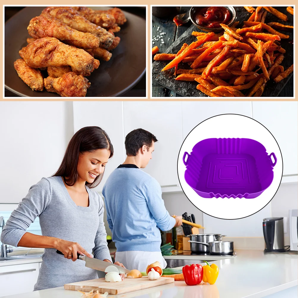 

Nonstick Pans Heat-insulation Silicone Air Fryers Mat Reusable Gadgets Eco-friendly Supplies for Baking Outdoor Camping Barbecue