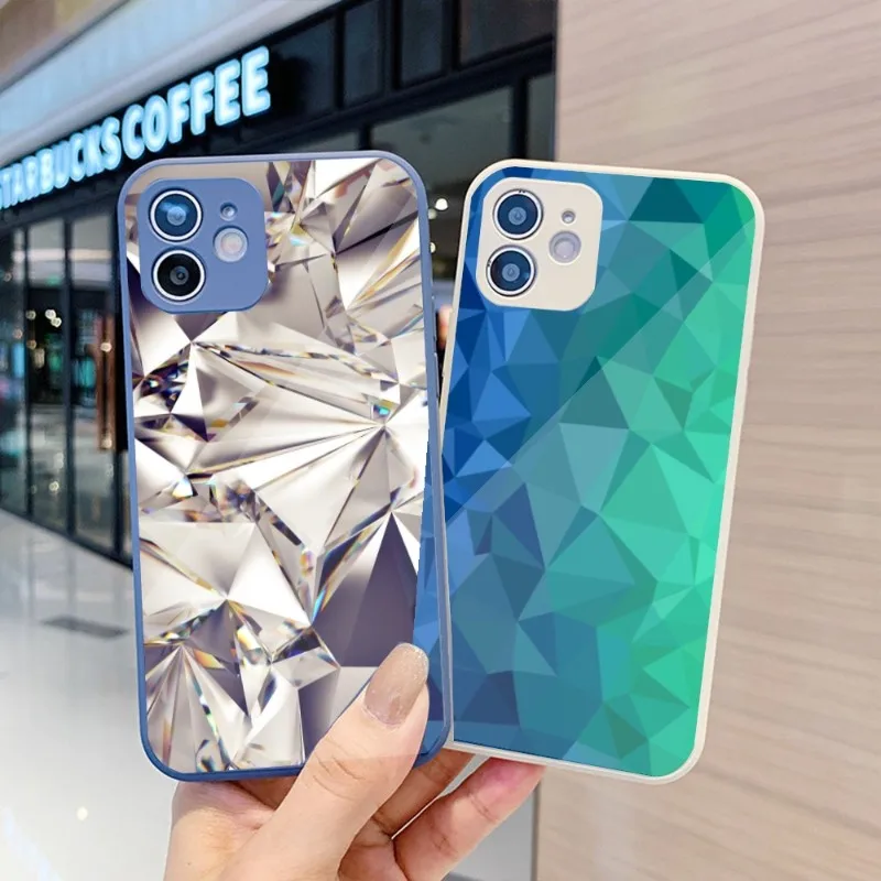 

3D Rendering Phone Case For IPhone 14 13 12 11 Pro Max X XR XS 8 7 Plus Liquid Glass Color Phone Cover