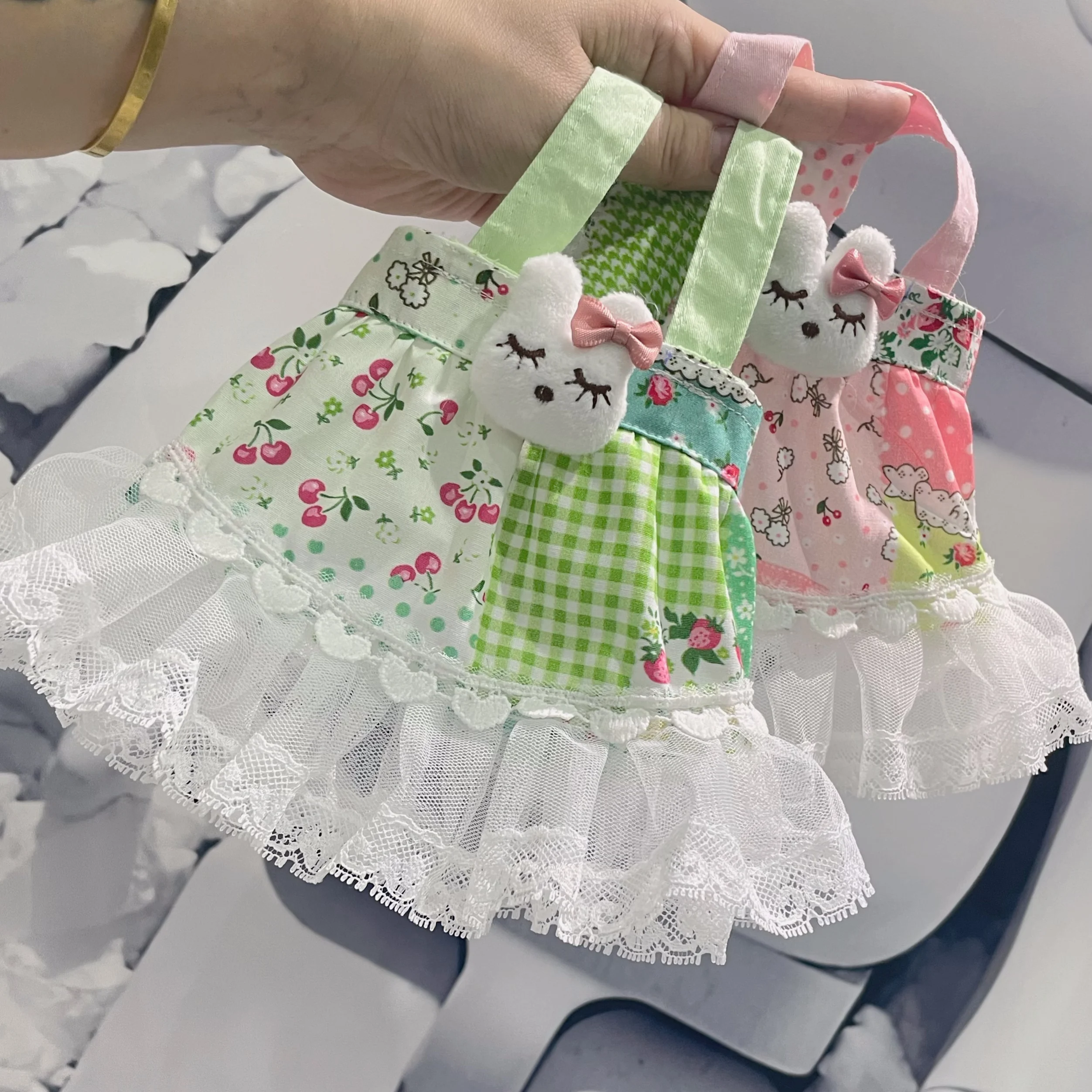 

Puppy Dog Summer Sling Dresses Fashion Cute Flower Print Pink Green Pet Dog Clothes Casual Outerwear Chihuahua Poodle Clothing