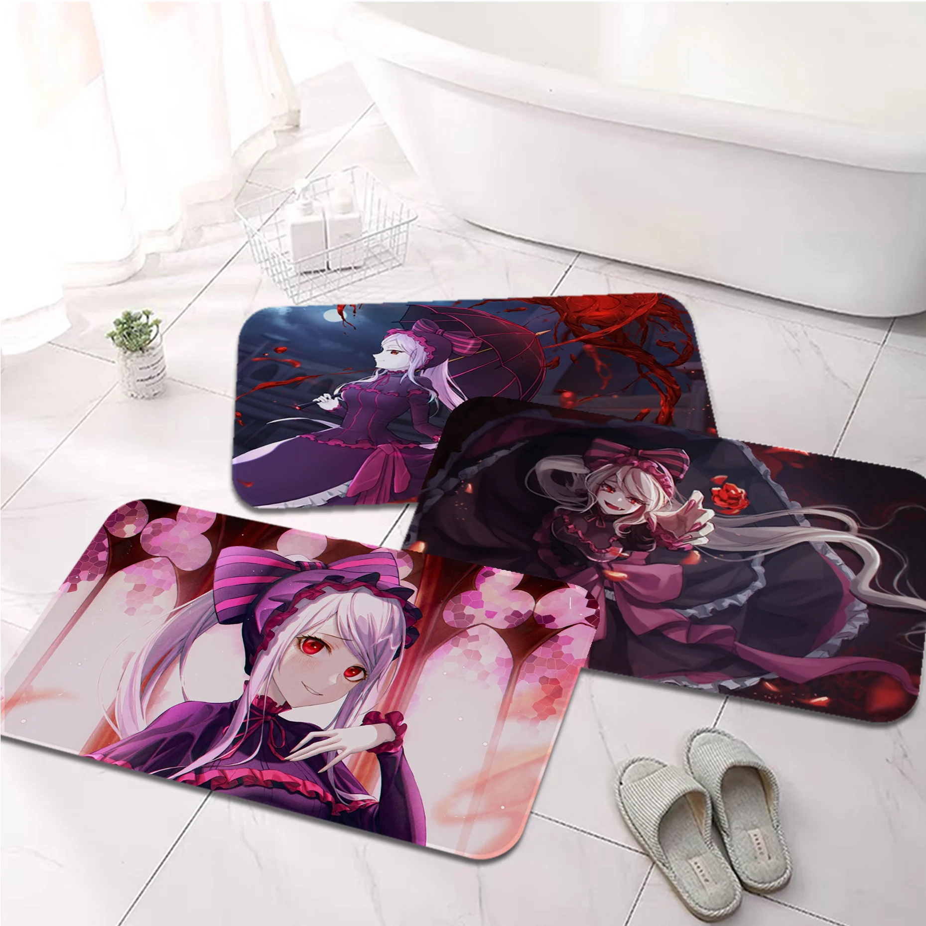 

Anime Overlord Shalltear Bloodfallen Bath Mat Retro Multiple Choice Living Room Kitchen Rug Non-Slip Welcome Rug