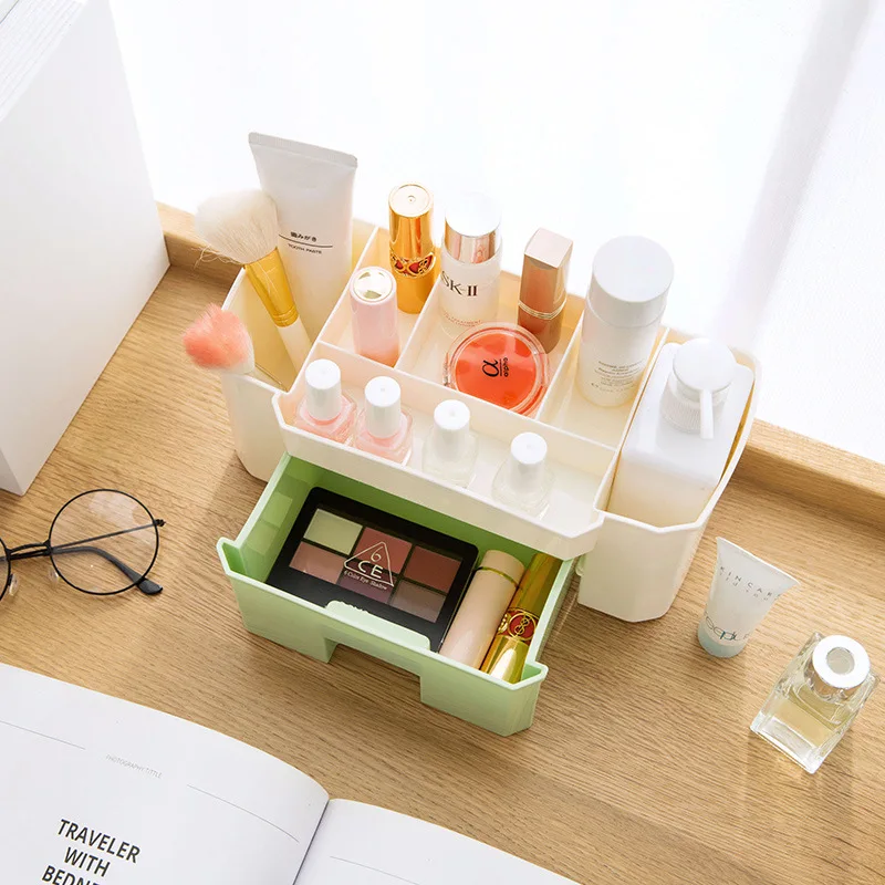 

Drawer Type Makeup Storage Boxes Multi-purpose Storage Box Cosmetics Jewelry Holder Desk Organizer Dresser Accessories