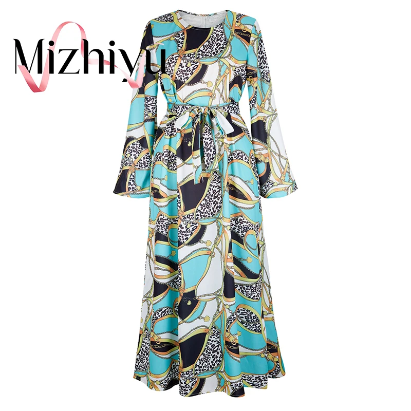 

2022 Модное Новое мусульманское Африканское элегантное платье с принтом, Abayas Dashiki халат, кафтан, длинное платье макси, Марокко, Турция, Африка