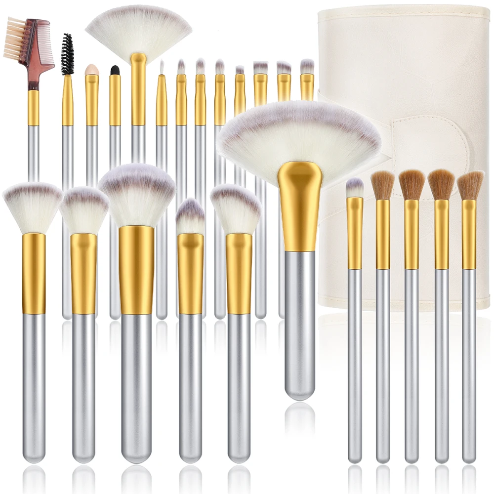 

Набор кистей для макияжа с деревянной ручкой, 24 шт.