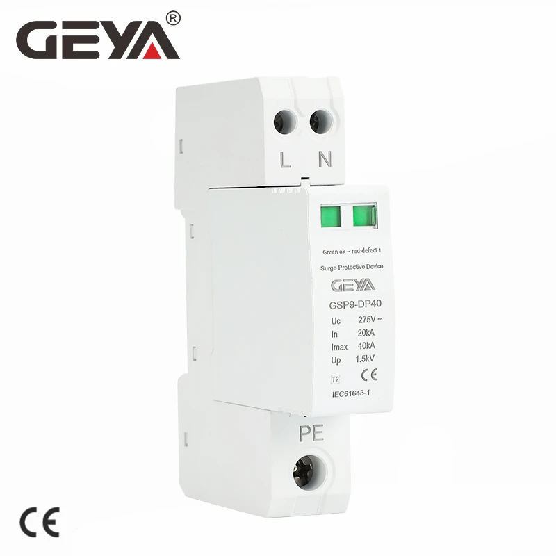 GEYA GSP9 1P + N 18 мм SPD 20 ~ 40KA стабилизатор напряжения Защита от молний низковольтный разрядник устройство AC275V SPD GEYA GSP9 1P + N 18 мм SPD 20 ~ 40KA стабилизатор напряжения Защита от молний низковольтный разрядник устройство AC275V SPD
