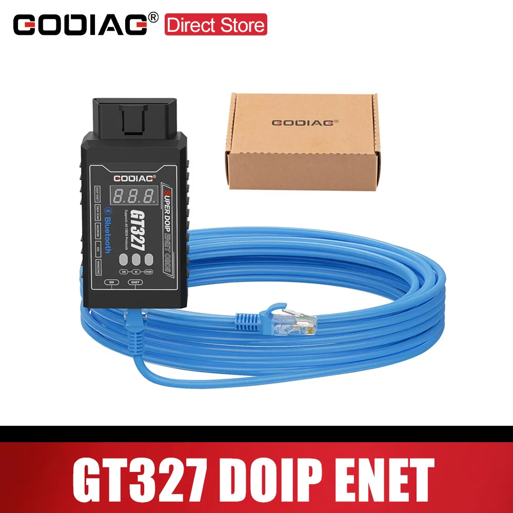 

GODIAG GT327 SUPER DOIP ENET ELM327v1.5 Bluetooth 4.0 OBDII сканер с дисплеем напряжения для iOS/Android/Windows