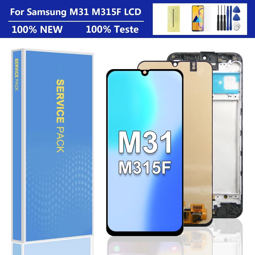 

6.4'' Super AMOLED For Samsung Galaxy M31 LCD M315 M315F SM-M315F LCD Display Touch Screen Digitizer Replace Repair Parts