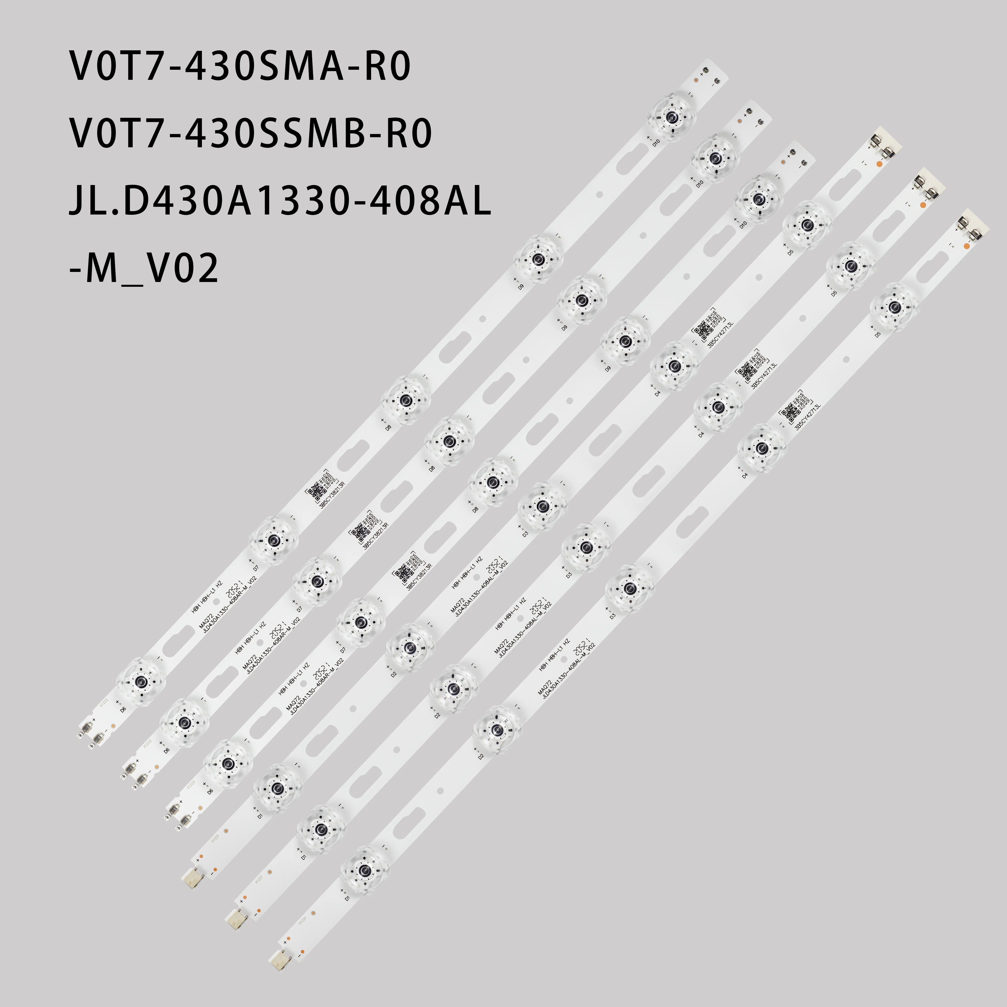 

LED Strip V0T7-430SMA-R0 for UE43TU7070 UE43TU7172 UE43TU8070 UE43TU8072 UE43TU7090 GT043HGHV1H GE043HGER1V V0T7-430SMB