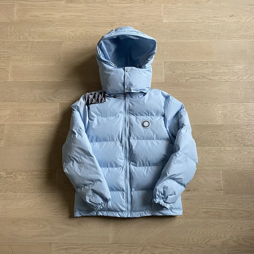 

Ice Blue Men's Coats London Down Jackets Trapstar Jacket Irongate Detachable 1:1 Trapstars Letter Embroidered Winter Warmth