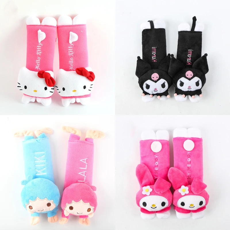 

Kawaii My Melody Hello KT Kuromi Детская кукла Мягкий защитный чехол автомобильные принадлежности плюшевый защитный ремень Защита плеч