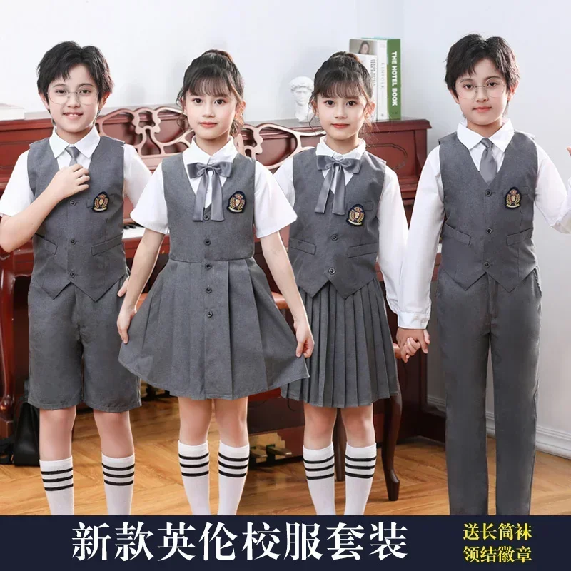 skirt korean school students' chorus performance clothes British uniforms poetry recitation