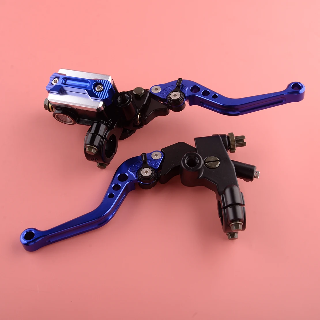 

1 пара универсальных 7/8 ''22 мм передний левый правый мотоциклетный фотоблок рычаг резервуар Регулируемый алюминиевый