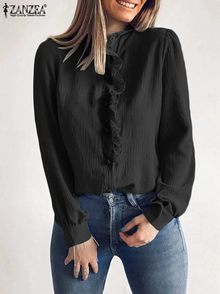 

Женская блуза с длинным рукавом, на пуговицах