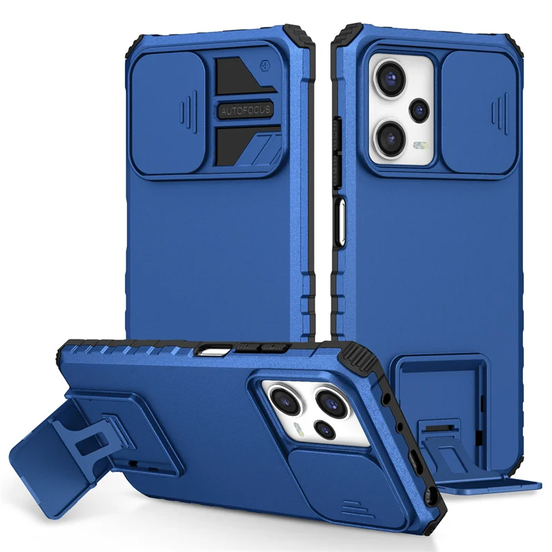 

For Poco X5 Pro 5G Case Slide Lens Kickstand Armor Shockproof Phone Case For Pocox5pro Poko Little X5pro X 5 Pro 5X Back Cover