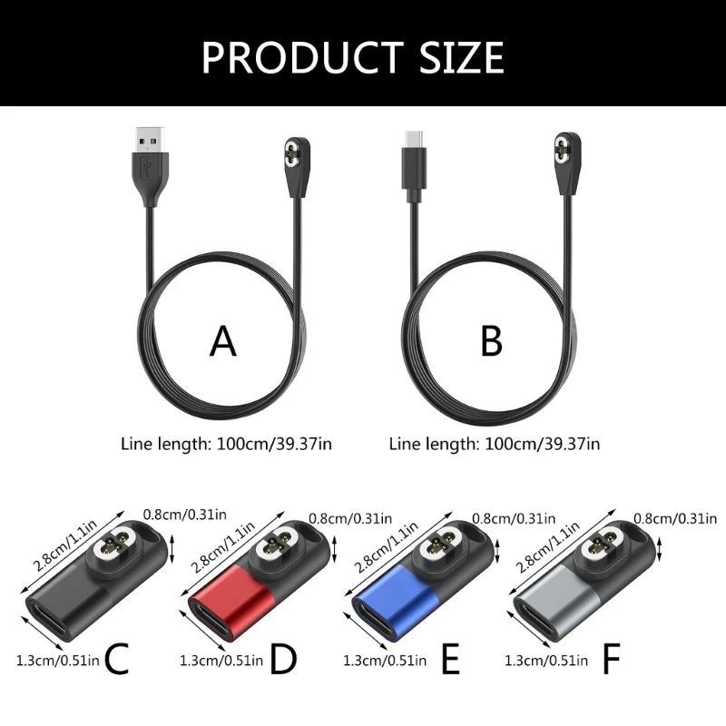 Зарядный кабель USB C с магнитами для гарнитур OpenSwim ProS710. Шнур питания.