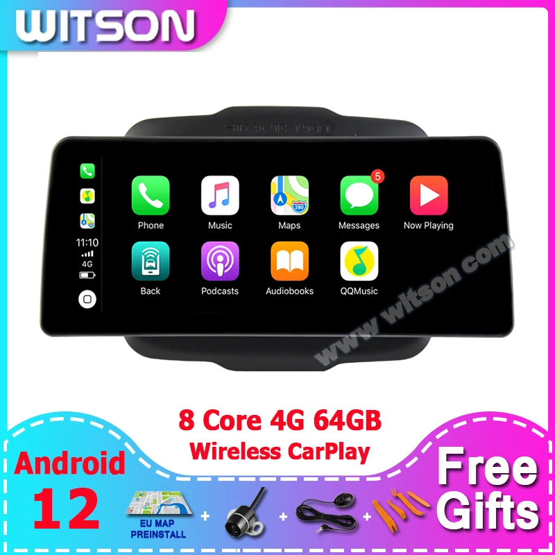 

WITSON 12.3'' Android 12 Car Multimedia Wide Screen FOR JEEP RENEGADE 2016 2017 2018 Car Radio Auto GPS Multimedia Player