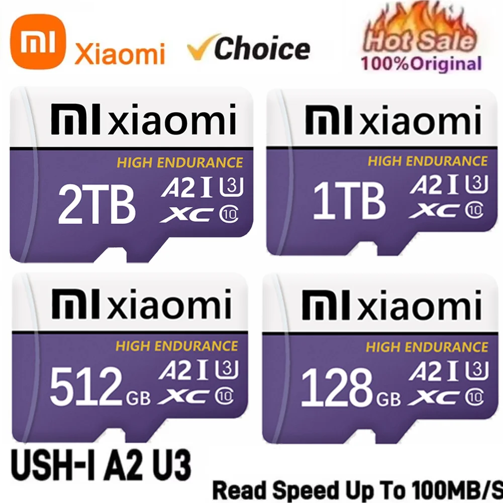 100% оригинальная карта памяти XIAOMI 2 ТБ 128 ГБ 64 A1 Micro TF SD Card класса 10 UHS-1 флэш-карта для