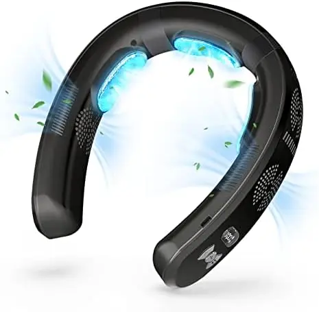 

Air Conditioner Neck Fan, Semiconductor Portable Neck Fan with 3 Cooling Plate, 6000 mAh Neck Cooler Neck Warmer 2 in 1, Wearabl