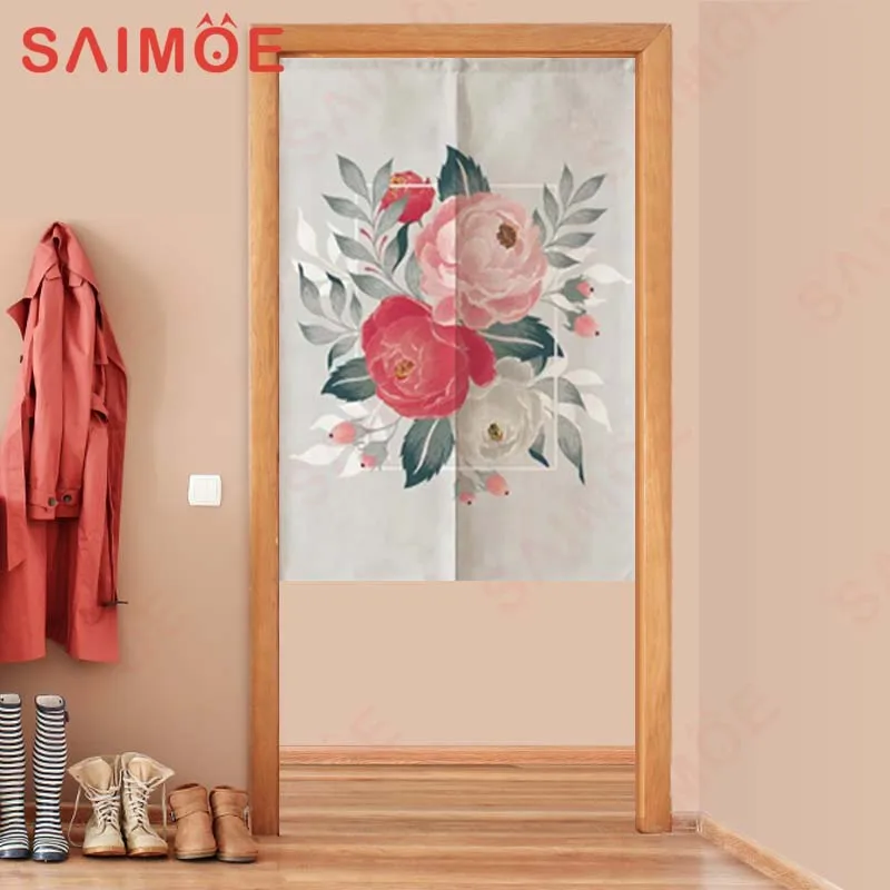 Китайская живопись в виде пейзажа льняная занавеска с иероглифом фу дверная для