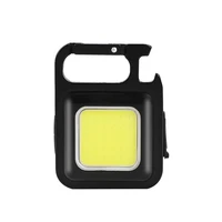mini led torch usb rechargeable bright car repair work light portable keychain with 4 light modes folding stand bottle opener