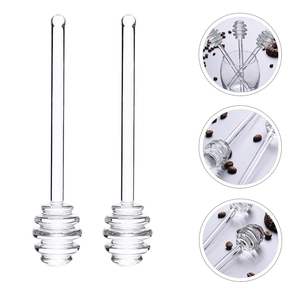 

Honey Dipperstick Sticks Spoon Stirrer Dippers Syrup Honeycomb Stirring Mini Jar Wandspoons Ladle Rodtransparent Drizzle