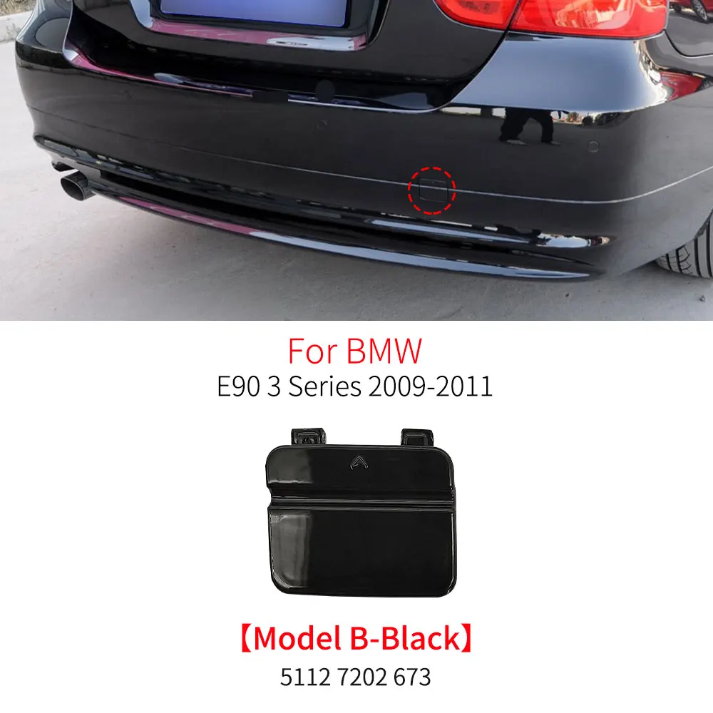 

Для BMW E90 Автомобильный задний бампер буксировочный крючок крышки с цветными черными белыми серебряными красными для BMW E90 3 серии 318 320 323 335-2005