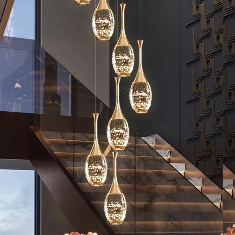 

Современный домашний декор, светодиодные светильники, подвесные лампы, лампы для лестницы, люстры для гостиной, подвесное освещение для помещений