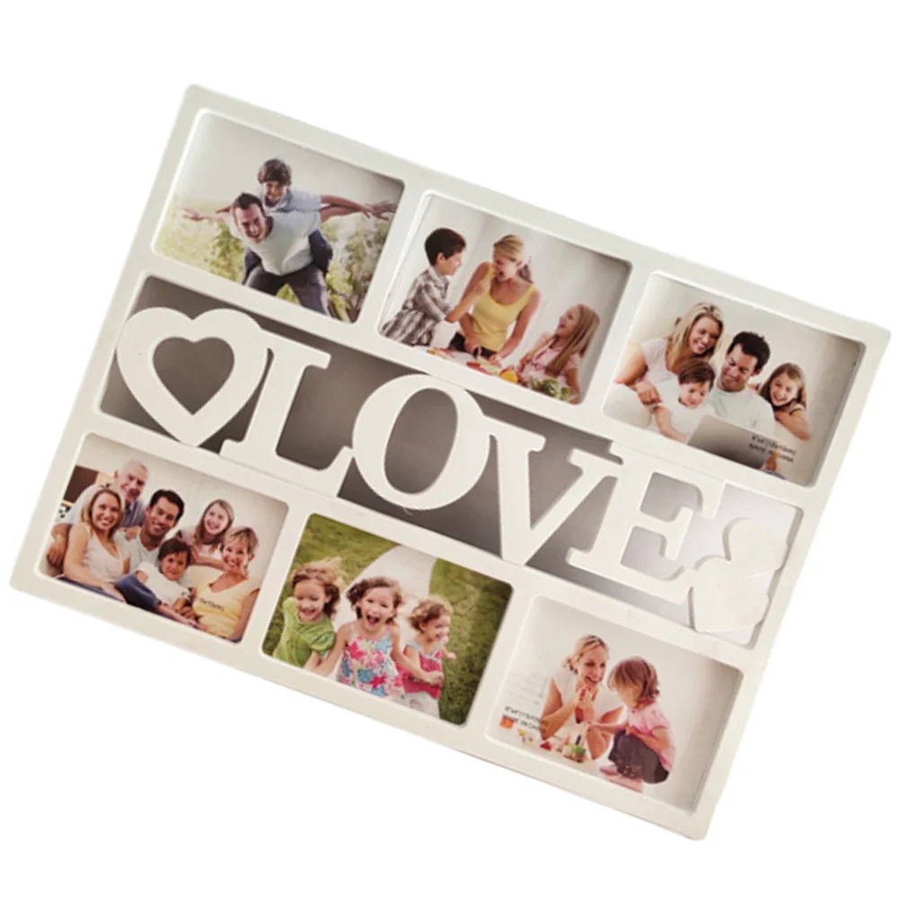 

Collage Family Picture Frame Love Photo Frame Display for Six Pictures for Home Decoration Photo Gallery Wall Mounting Frames