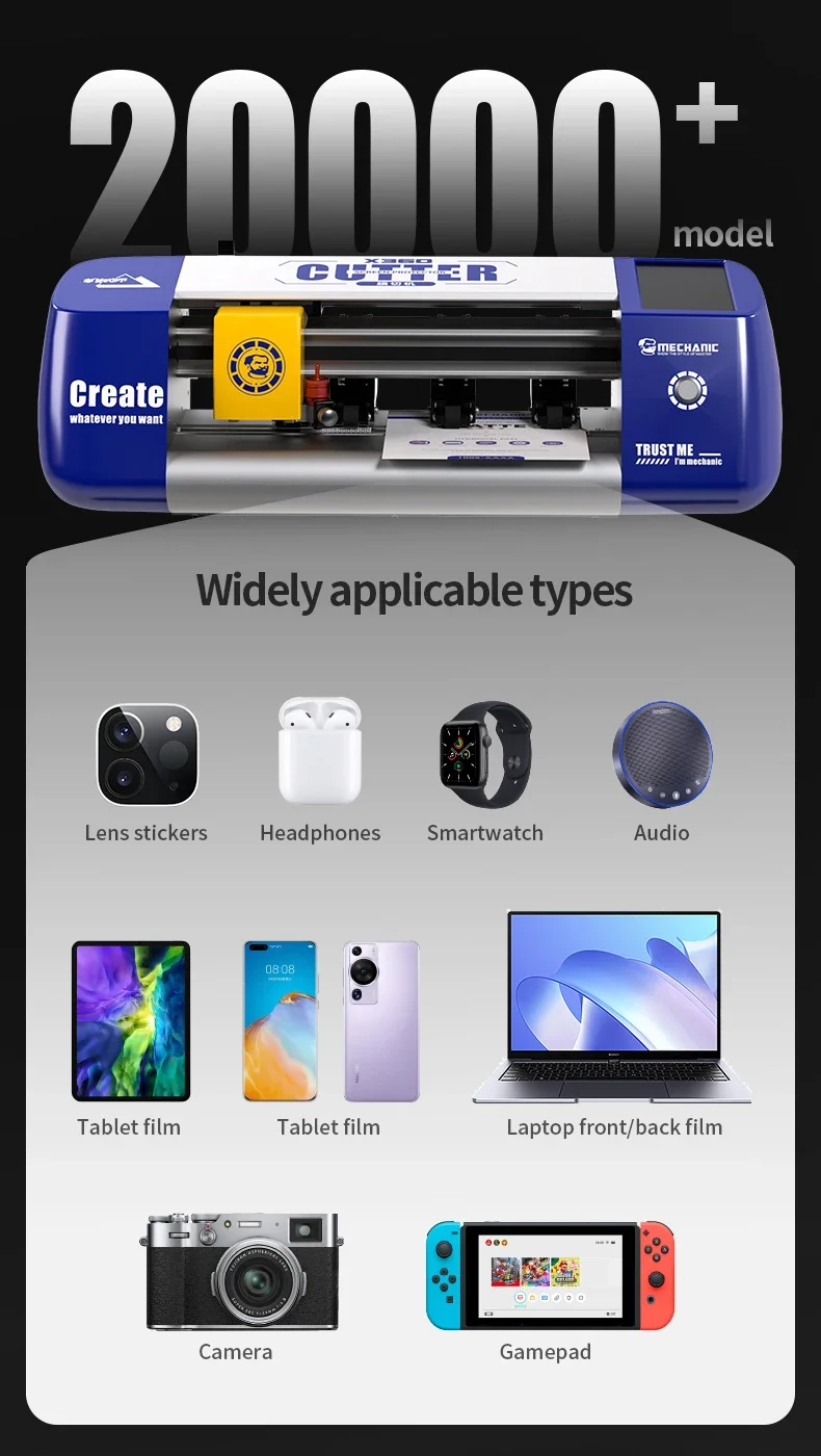 MECHANIC X360 Max Unlock Cloud Интеллектуальная машина для резки пленки Подходит всех