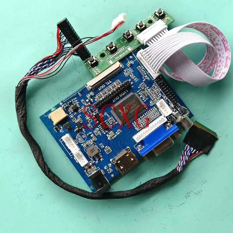 

LCD Display Screen Controller Driver Board Fit HB156WX1 HT156WXB LVDS 40-Pin 1366*768 AV VGA HDMI-Compatible DIY Kit 15.6"