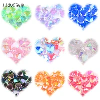200pcs 8x4mm crystal heart acrylic spacer beads for jewelry making needlework diy bracelet beaded accessories making