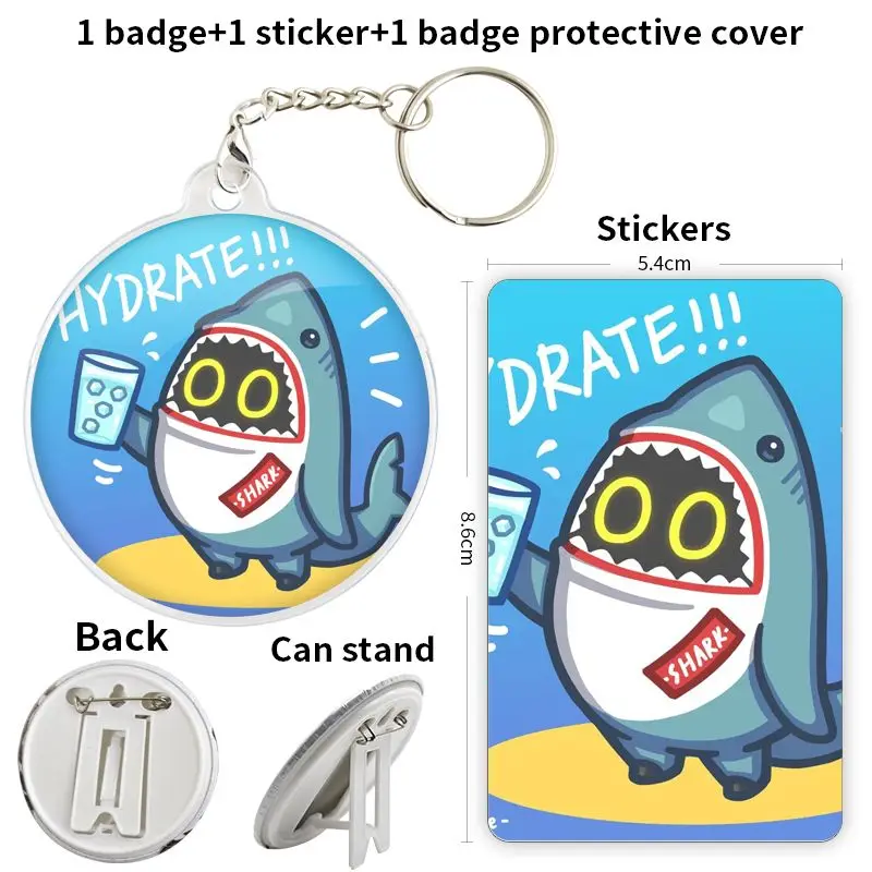 Sharkboo Zenless Zone Zero HoYoLAB аниме персонаж игры мягкая кнопка значок брошь якорь