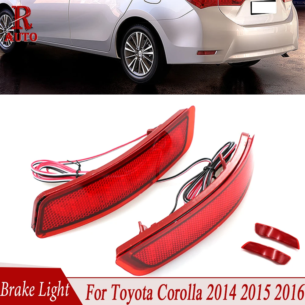 

R-AUTO Turn Signal Brake Fog Lamp Tail Lights For Toyota Corolla 2014 2015-2018 For Lexus GS250 Led Brake Rear Bumper Reflectors