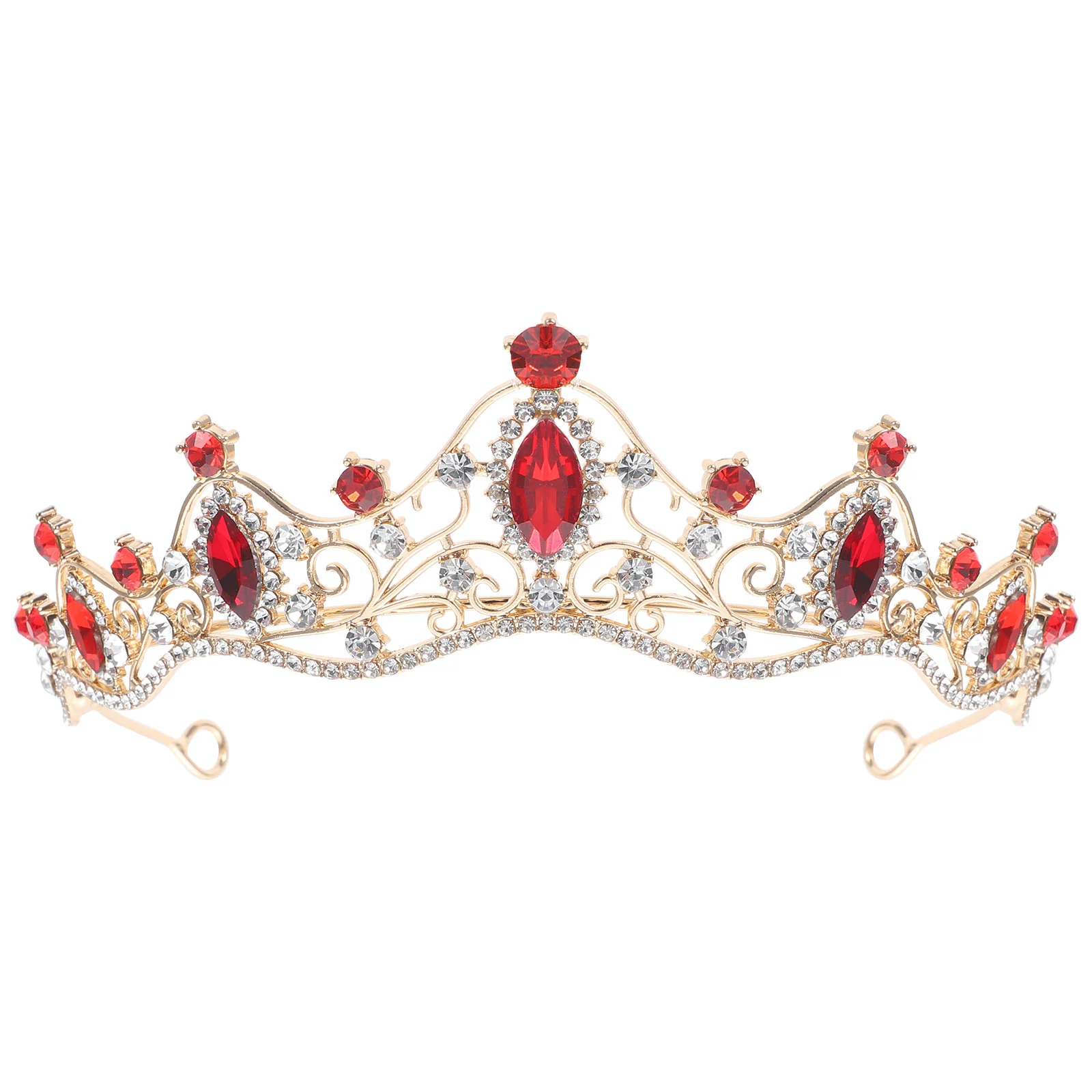 

Pearl Tiara Green Headpiece Crystal Bride Tiaras Wedding Princess Headdress Girl Headband Baroque Crowns Rhinestone Make