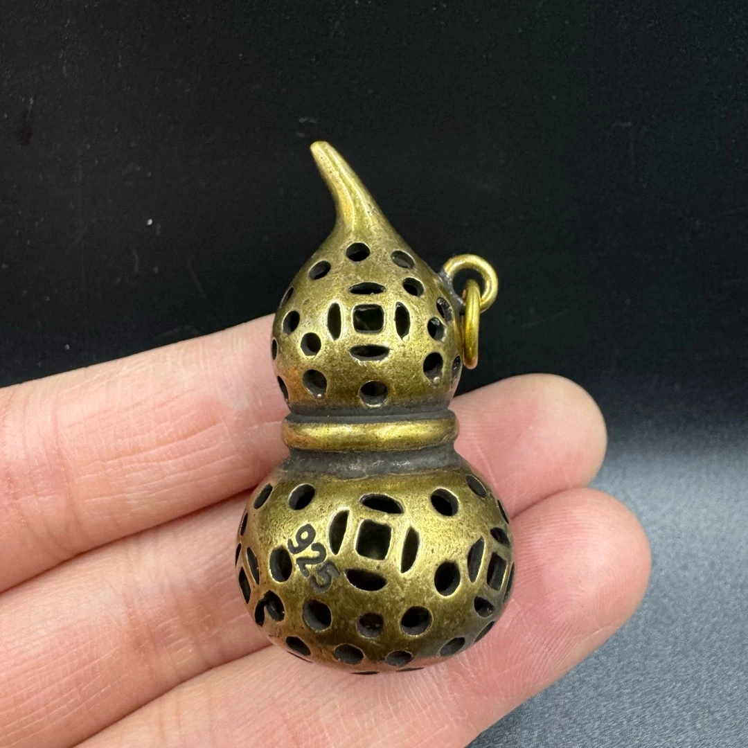 Латунный брелок с тыквой подвески резной цветок лотоса полый подвесные