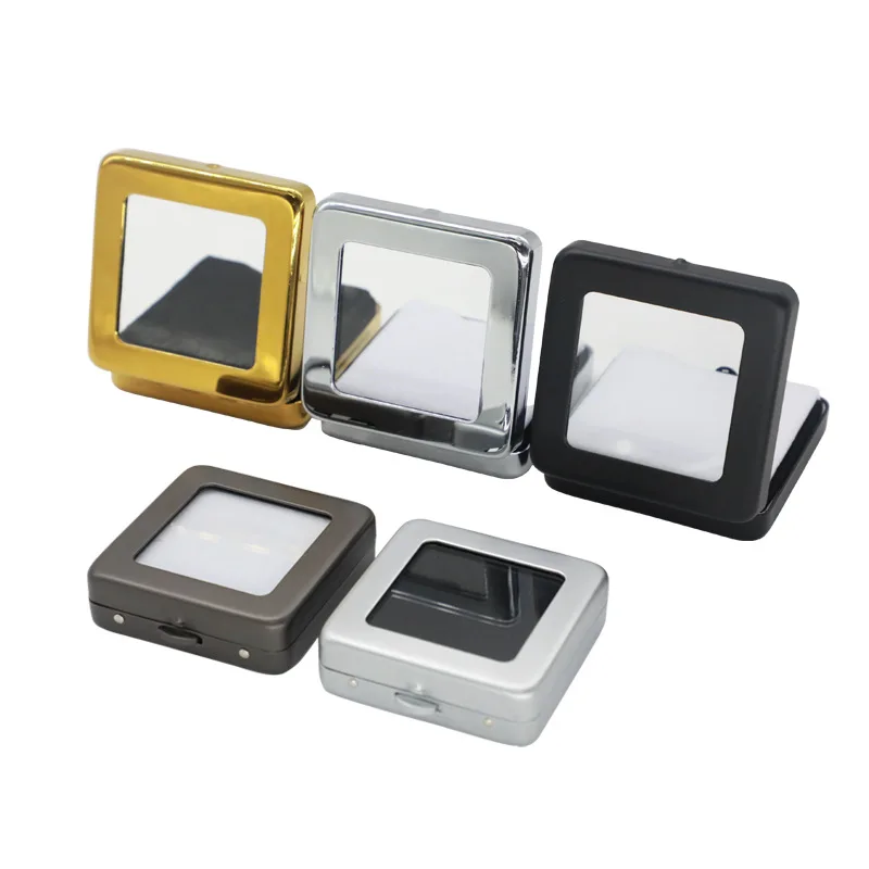 

Металлическая прозрачная стеклянная коробка для хранения драгоценных камней