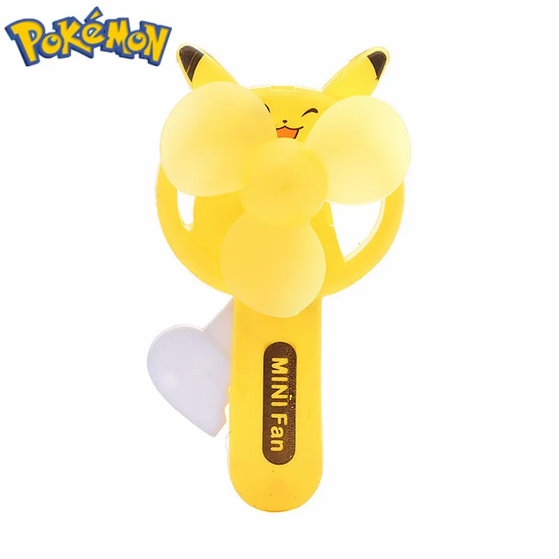 

Pokemon Pikachu Manual Mini Handheld Fan Action Figure Toys Pikachu Kawaii Funny Modeling Portable Electric Fan Kids Gifts