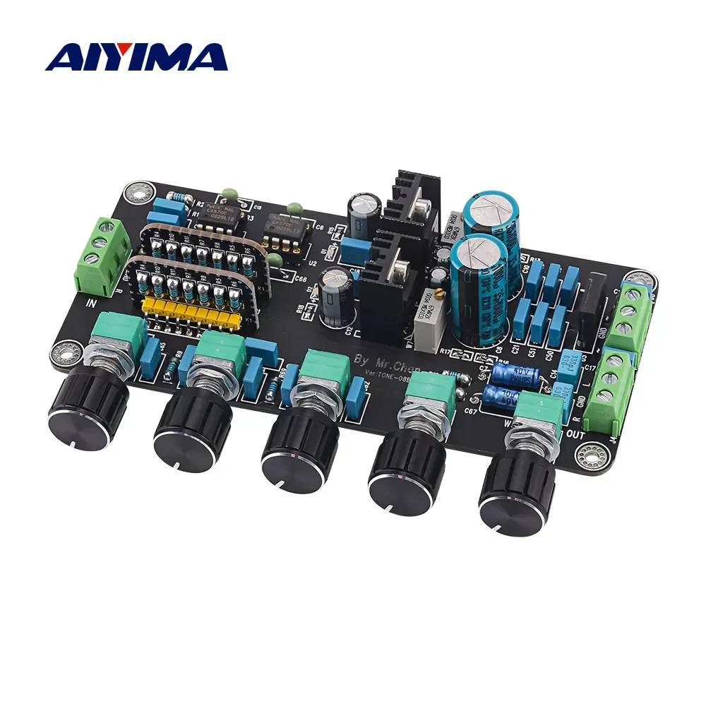 

AIYIMA Pre-amplifier Tone Board UPC4570C OP AMP Stereo Preamplifier Volume Tone Control Super OPA2604 AD827JN With LM317+LM337