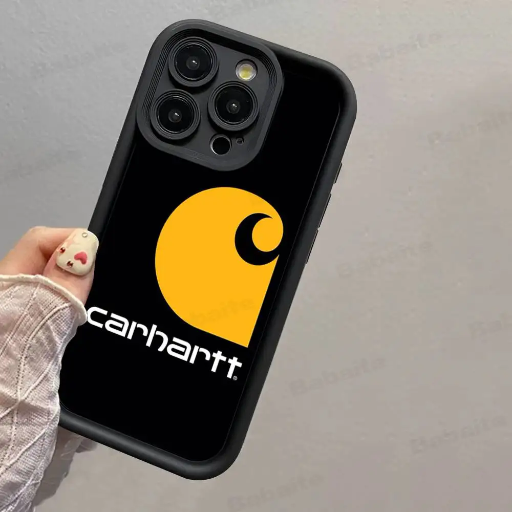 Фото Противоударный чехол-накладка Candy с логотипом Cool C-Carhartt для iPhone 17, 15, 13, 12, 11, 14 Pro Max, X, XR, XS, 16 Plus №2
