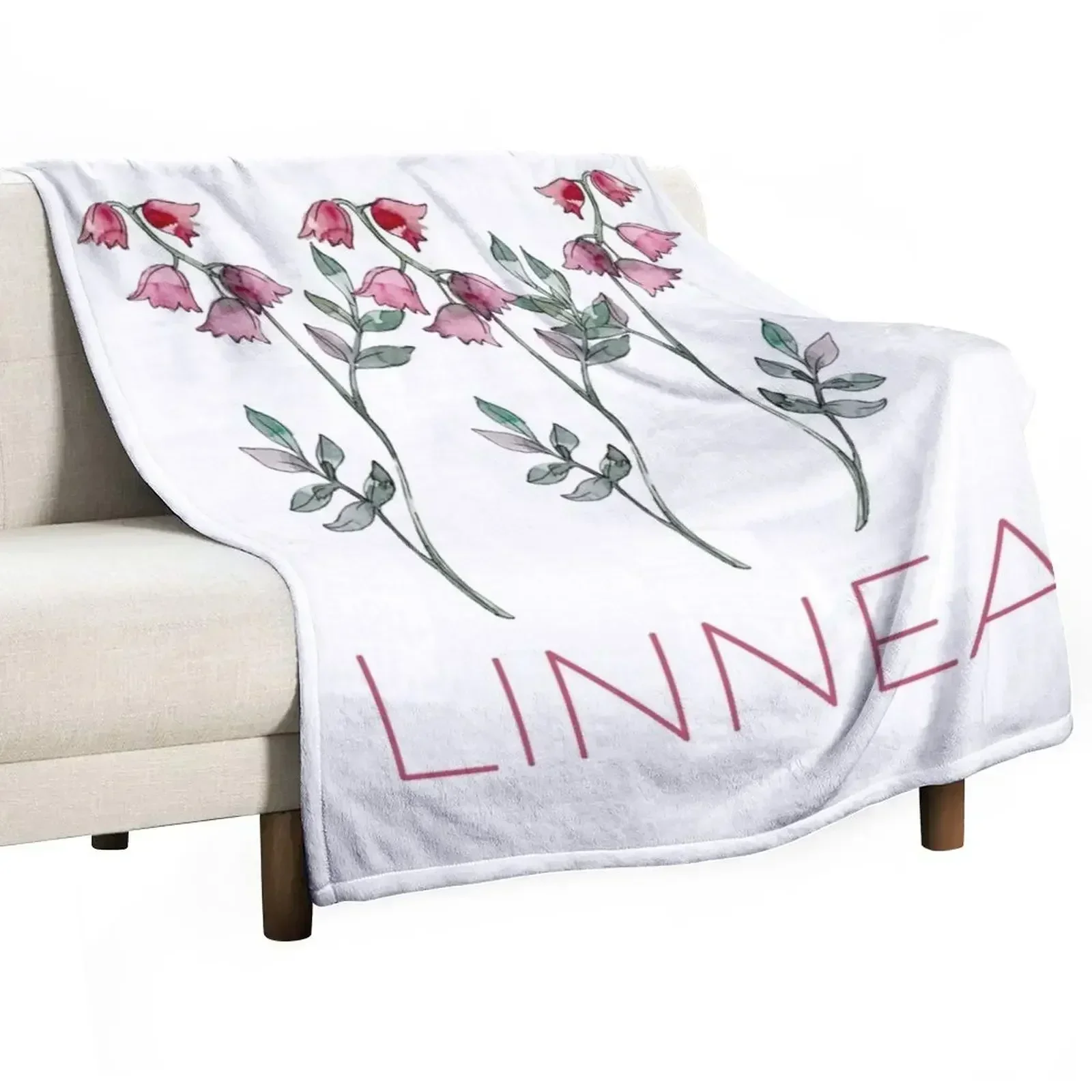 Одеяло Nordic Wildflower Linnea Twinflower Pretty Pink Flowers с цветочным принтом роскошные дизайнерские