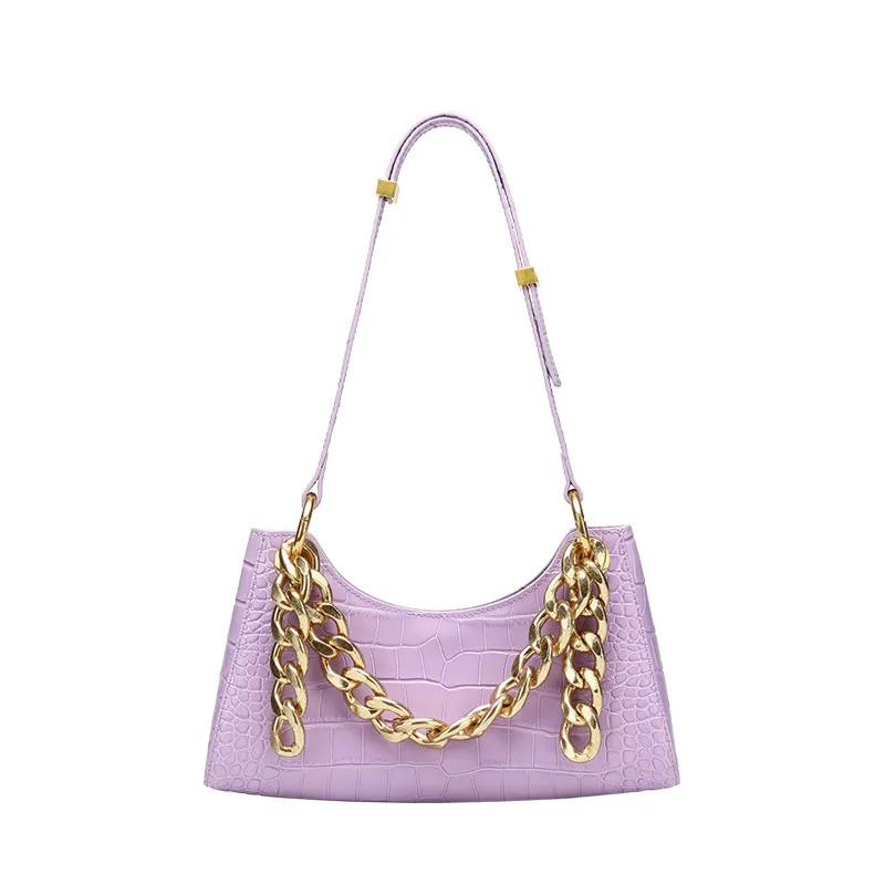 

2022 New Hand-Held One-Shoulder Chain Crocodile Pattern Leather Women Bag