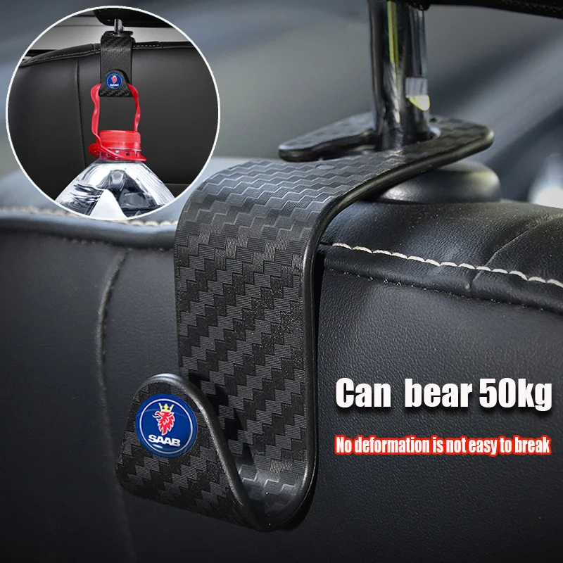 

2/4 шт. Универсальный крючок на подголовник автомобильного сиденья для Saab 900 93 95 GT750 93X 9X Turbo Monster Phoenix Sonett 9-5 9-3 9000 X аксессуары