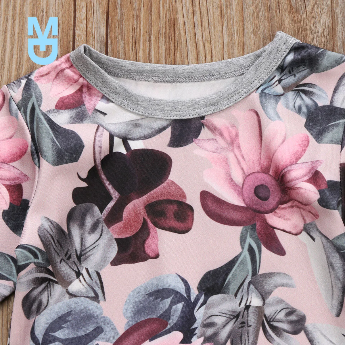 

New born Baby Girls 2pcs Clothes Set Floral Sweatshirt+Floral Pants Infant Spring Autumn Cotton Long Sleeve Outfits Set